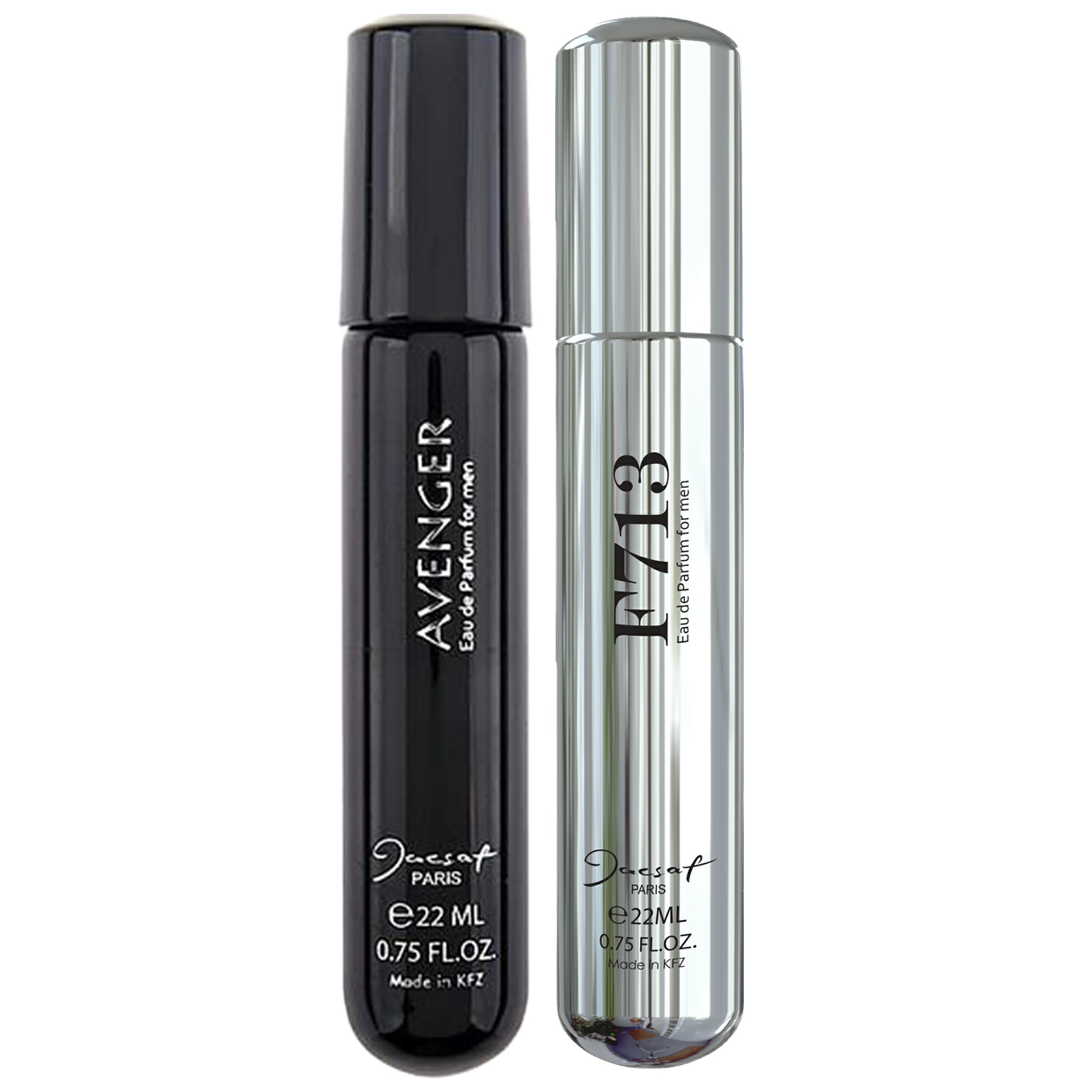 عطر جیبی مردانه ژک ساف مدل avenger حجم 22 میلی لیتر به همراه عطر جیبی مردانه مدل f713 حجم 22 میلی لیتر